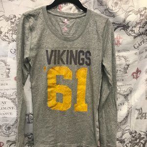 NFL PINK Vikings 61 long sleeve tee